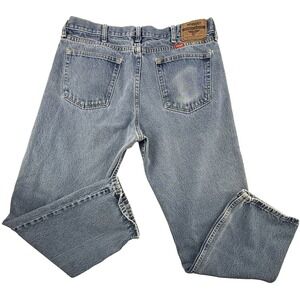 Wrangler Relaxed Fit Jeans Mens 36x32 Light Wash Workwear Denim